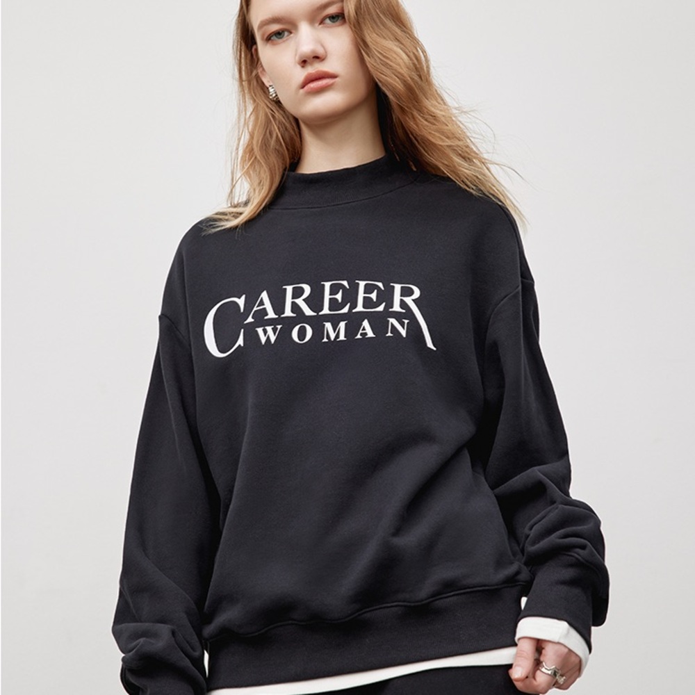 Black Career Woman Sweatshirt Set